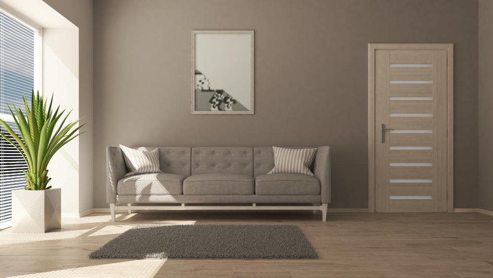 moderna lesena notranja vrata sive barve