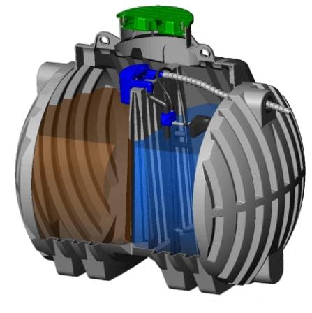 mala čistilna naprava - prerez