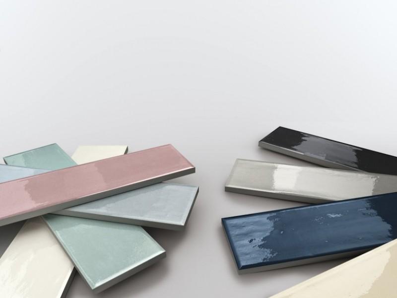 vzorci keramičnih ploščic različnih barv