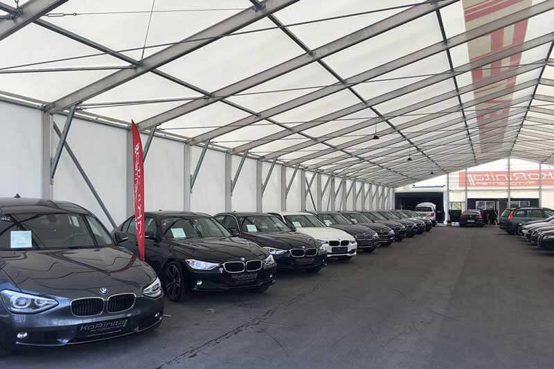 kovinski nadstreški za avto za avtohiše