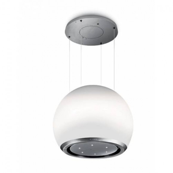 Okrogla bela kuhinjska napa