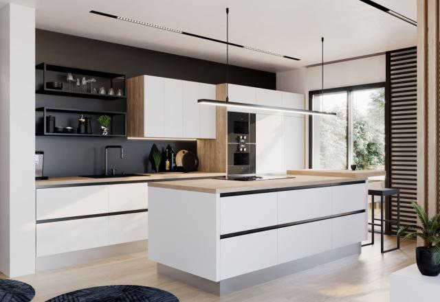 Kuhinja brez ročajev